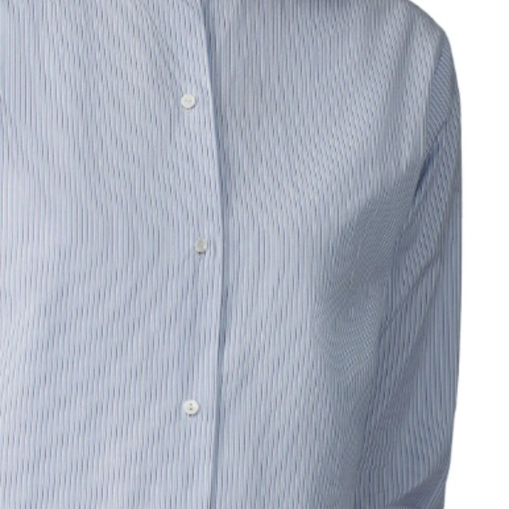 EUC Nili Lotan Faye Blue Striped Button-Up Shirt - Picture 3 of 9